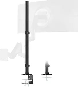 Steel Extra Tall 32 Inch 2-Section Monitor Stand Pole with Mounting Base