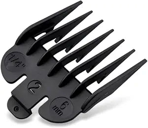 Professional Hair Clipper Combs Guides, Replacement Guards,Compatible with WAHL Most Clippers/TrimmersMost Clippers/Trimmers,Black (1/4'' 6mm)