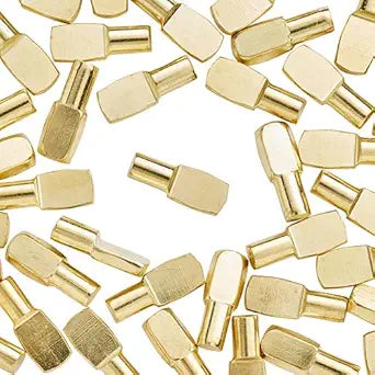 WidgetCo 5mm Brass Shelf Pins, Shelf Supports, Architectural Finish (Qty 1000)