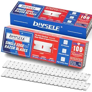 DIYSELF 200 Pack Razor Blades Refills, Single Edge Blades for Scraping
