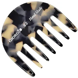 Giorgio G63 Detangling Comb for Women - Wide Tooth, Pocket and Travel Size for Thick Hair, Wet or Dry Everyday hair care. Handmade, Saw-Cut, and Polished Wide Tooth comb for women (2.75")