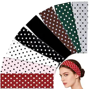 Headbands Polka Dot Headbands for Women,Cloth Soft Cute Hair Bands