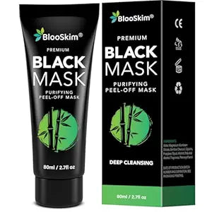 Blooskim Blackhead Remover Mask for Face: Black Peel Off Face Mask – Charcoal Peel Off Face Mask for Oily & Combination Skin – Refreshing Botanical Formula, 2.8 fl oz