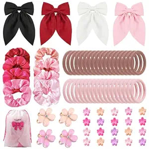 86PCS Little Girls Hair Accessories Set Cute Girls Hair Ties Hair Clips Set
