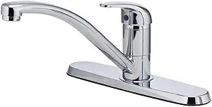 Pfister Pfirst Series Single Handle Kitchen Sink Faucet with Pull Down Sprayer, Polished Chrome Finish, 3 Hole Installation, ADA Compliant Water Faucet for Kitchen Sinks