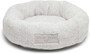 Barefoot Dreams CozyChic Round Pet Bed, Dog Accessories, Pearl/Silver-Medium