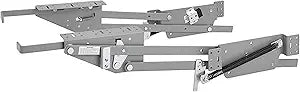 Rev-A-Shelf Heavy-Duty Stand Mixer Lift for Kitchen Base Cabinets, Zinc - Spring-Loaded Lifting System for Small Countertop Appliance Storage, Min Opening Width of 12", RAS-ML-HDCR