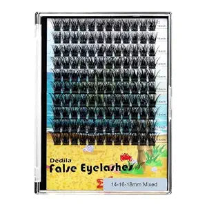 Large Pack Cluster Eyelash Extensions D Curl Wide Stem Mixed 10-12-14-16mm /12-14-16mm/14-16-18mm Individual False Eyelashes Dramatic Volume Eye Lashes Set (mixed 14-16-18mm)