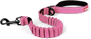 EzyDog Zero Shock Dog Leash - Shock Absorbing Bungee Leash for Dogs that Pull or Excite - Dual Handle and Reflective for Large, Medium, or Small Dogs (25-Inch, Pink)