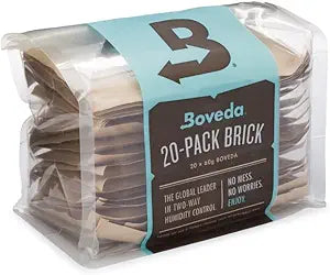Boveda High-Absorbency 49% Two-Way Humidity Control Packs for Music Instruments in Extreme Humidity Γ 20 Pack Γ Size 40 Γ Moisture Absorbers for Instrument Cases Γ Prevent Warp Γ Resealable Bag
