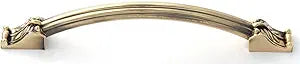 Alno D1476-8-PA Fiore Traditional Appliance Pull, Polished Antique