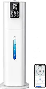 2.1Gal(8L) Smart Humidifier Large Room Bedroom Home, Quiet Top Fill Cool Mist Humidifier with Diffuser, Night Light, 3 Speed Humidifiers with 360┬░ Nozzle, Timer, Humidity Setting for Plants Yoga Baby