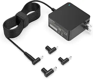Dexpt Charger Compatible with ASUS Laptop Round Port, Laptop Charger Replacement for VivoBook, ZenBook & More, 65W/45W/33W, LED Indicator, 7.5 ft Power Cord
