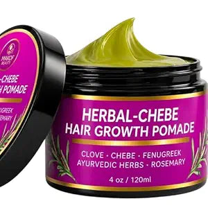 MAKOF BEAUTY Chebe Hair Growth Grease - Herbal Pomade with Clove, Fenugreek, Rosemary, Moringa & Ayurvedics Herbs for Hair Loss, Edges & Thinning Hair 4oz