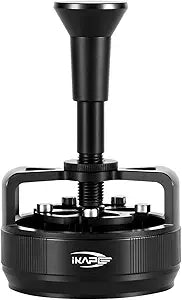 IKAPE 58MM WDT Tool for Espresso, 0.25mm 14 Needles Distribution Tool with One-Press Auto Rotation & Adjustable Depth, 10 Magnetic Base, Espresso Stirrer