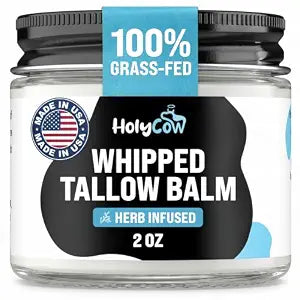 HolyCow Grass Fed Beef Tallow For Skin with Jojoba Oil, 2 Ounce - Unscented