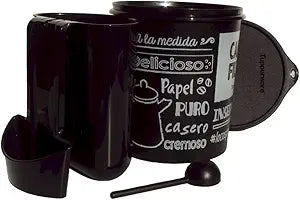 Tupperware Coffee Canister Filter Holder Scoop 15c Capacity Black