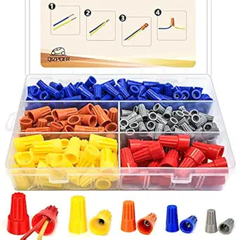 330 Pcs Wire Connectors Nuts Kit - Electrical Twist Wiring Splice Screw Caps Assortment