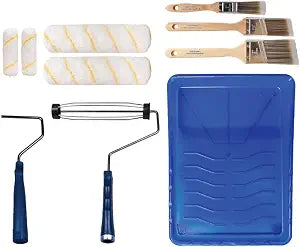 Pro Grade Paint Roller Kit, Paint Brushes, 4" & 9" Roller Covers for Walls