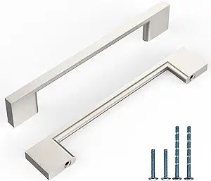 10 Pack 5 Inch(128mm) Kitchen Cabinet Handles Brushed Satin Nickel Cabinet Pulls Kitchen Cabinet Hardware Drawer Pulls for Cupboard Wardrobe