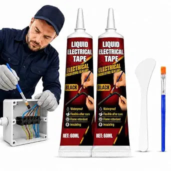 Liquid Electrical Tape, 2PCS 60ml Liquid Tape, for Wire and Cable Repair