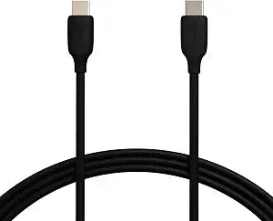 Amazon Basics USB-C to USB-C 2.0 Fast Charger Cable, 60W, 480Mbps Speed, USB-IF Certified, for Apple iPhone 16/15, iPad, Samsung Galaxy, Tablets, Laptops, 6 Foot, Black