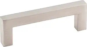 K7063SN-8 Square Bar Pull, Satin Nickel - 8 Pack