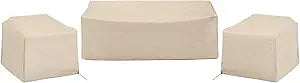 Crosley Furniture Patio Furniture Covers, Waterproof 3-Piece Cover Set for Outdoor Chairs and Sofa, Tan
