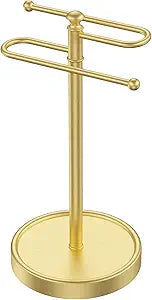 Hand Towel Holder, 304 Stainless Steel Heavy Duty S Shape Hand Towel Stand Free Standing Towel Bar for Bathroom Kitchen Countertop