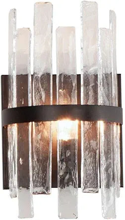 Maxim Lighting Warren 1-Light Wall Sconce | Dark Bronze Steel Finish | Artisan Glass Shade | Transitional Indoor Light Fixture | Ideal for Hallways, Bedrooms & Bathrooms | Damp Rated | 21839AGDBZ