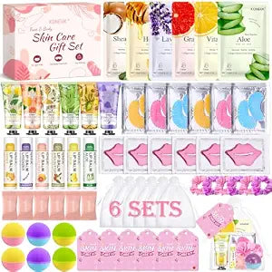 60PCS Spa Party Supplies for Girls, Sleepover Party Supplies for Women