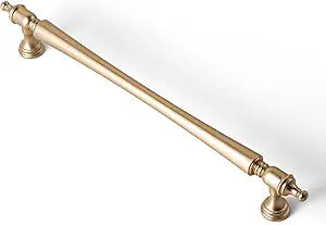 Goo-Ki 6 Pack 7 9/16 Inch Champagne Bronze Cabinet Pulls Ornate Tapered Handle with Decorative Finials & Sculpted Detailing, Modern Luxurious Hardware for Kitchen & Furniture
