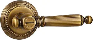 1 Pack Antique Brass Door Lever Privacy Antique Door Handle Door Lever Bedroom and Bathroom Zinc Alloy
