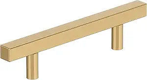 Amerock Bar Pulls Square 3-3/4 inch (96mm) Center-to-Center Champagne Bronze Cabinet Pull - 10 Pack