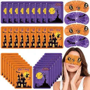 Bonuci 30 Pcs Halloween Steam Eye Masks Bulk, Disposable for Dry Eyes