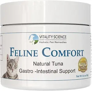 Vitality Science Feline Comfort for Cats | Maintains a Healthy Intestinal Tract and Proper Gut Flora | Restores Gastric Stability | for Vomiting and Diarrhea | 100% Additive Free (Seafood, 98g)