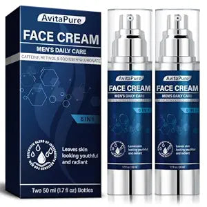 6-in-1 Face Cream for Men ��� Daily Hydrating Moisturizer for Age Defense