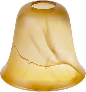 Cracks Amber Glass Shade, Lighting Fixture Accessory Lampshade Glass Replacement with 1-5/8-inch Opening Fitter