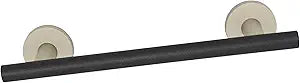 Alno A9420-8-TOWEL-KNURLED Vita Bella Modern 8" Center to Center Diamond Knurled Bar Bathroom Towel/Robe/Wall Hook - Matte Nickel/Matte Black