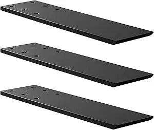 12" Countertop Support Brackets (3 pcs) for Granite, 12" x 2.5" x 0.24" Heavy Duty Hidden Bracket Wall Mounted Support for DIY Open Shelving - Mounting Hardware Included