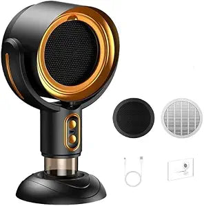 PuffHide Purifier for Smoking Indoors, Portable Exhaust Fan, Rechargeable Adjustable Angle Range Hood, for Smoking Indoors for Kitchens, Indoor BBQ, (Gold)