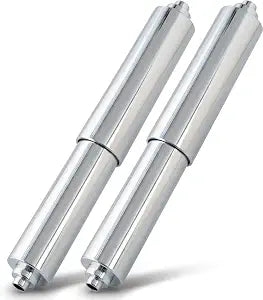 Universal 2 Pack Chrome Toilet Paper Holder Spring Loaded Replacement Rod