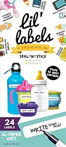 Removeable, Write-On Food Labels, Waterproof, Multipurpose, Freezer Safe, Self-Laminating Label, Dishwasher-Safe for Home Organization and Kitchen Labels (All-Purpose White), Made in the USA