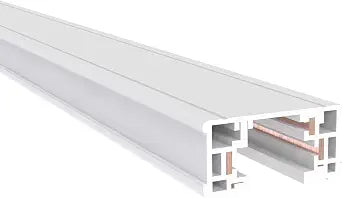 Lighting, H Track 4 feet Single Circuit,120V with 2 Endcaps in White, UL Listed