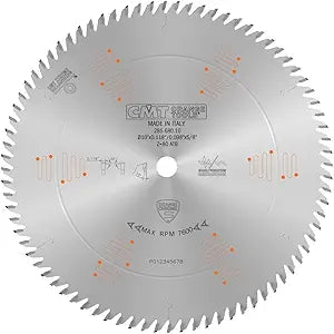CMT Orange Tools 285.680.10 - Ultra Fine Finishing Saw Blade HW D=10 B=5/8 Z80 K=0.118 P=0.098 a=10