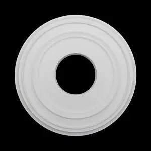 HEVSTIL White Ceiling Medallion PU for Light Fixtures 12"OD x 3.94"ID