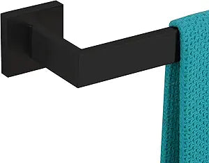 28 Inch Towel Bar for Bathrooms 12/16/20/24/28/32/36 Inch Stainless Steel 304 Matte Black Towel Holder Modern Square Towel Rod Rustproof Wall Mount (1, Matte Black, 28 Inch)