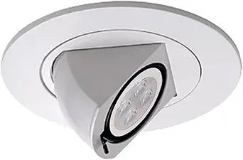 WAC 4in Low Voltage Round Directional Adjustable Recessed Light Trim in White and White 8W 500 Lumens MR16 LED Lamp, HR-8401 or HR-8402 Housing Sold Separately