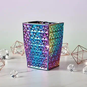 Colorful Bathroom Trash Can Small Wastebasket, Garbage Container Bin for Bathroom, Bedroom, Kitchen, Home Office, and Kids Room, Holds Waste, Recycling - Ceramic