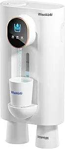 S7 Automatic Mouthwash Dispenser Touchless for Bathroom, Smart Electric Mouthwash Dispenser with 3 Magnetic Cups, Rechargeable, LED Screen Displays 3 Dispensing Amounts